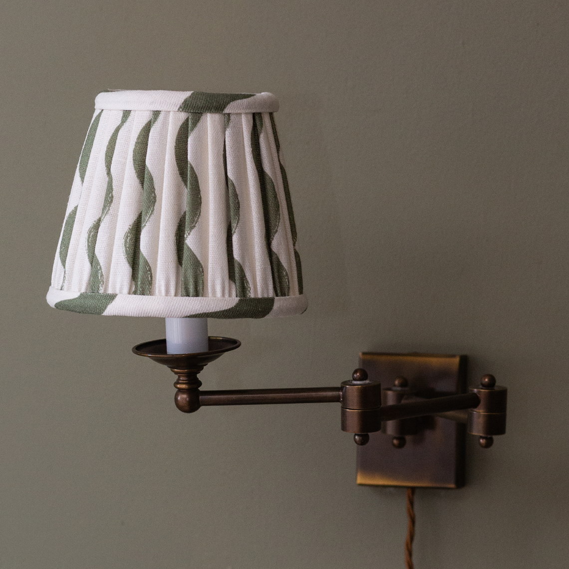 Gathered Shade - Shimmy Stripe - Green