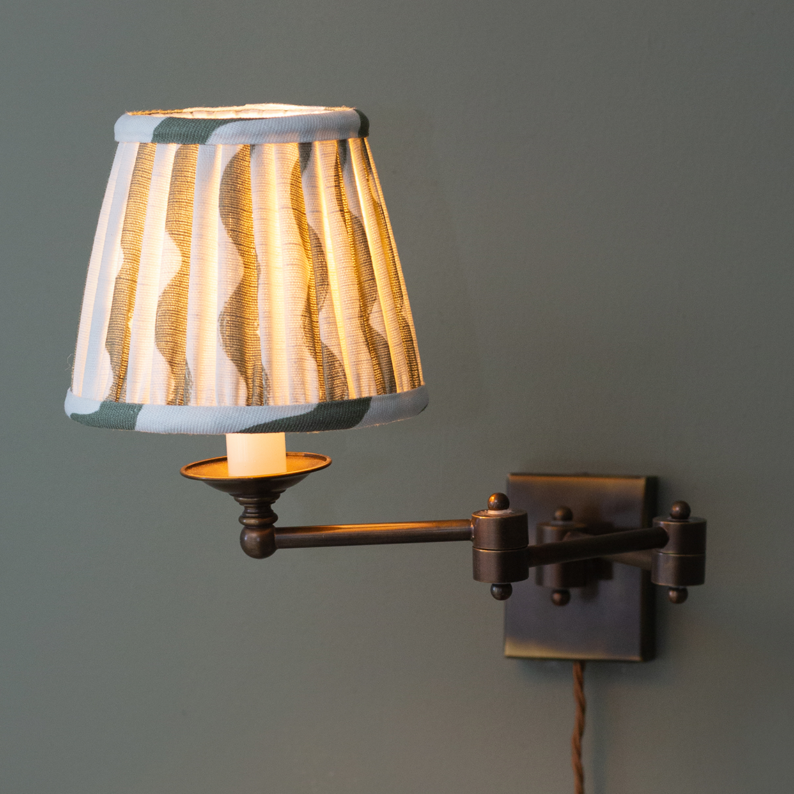 Gathered Shade - Shimmy Stripe - Green